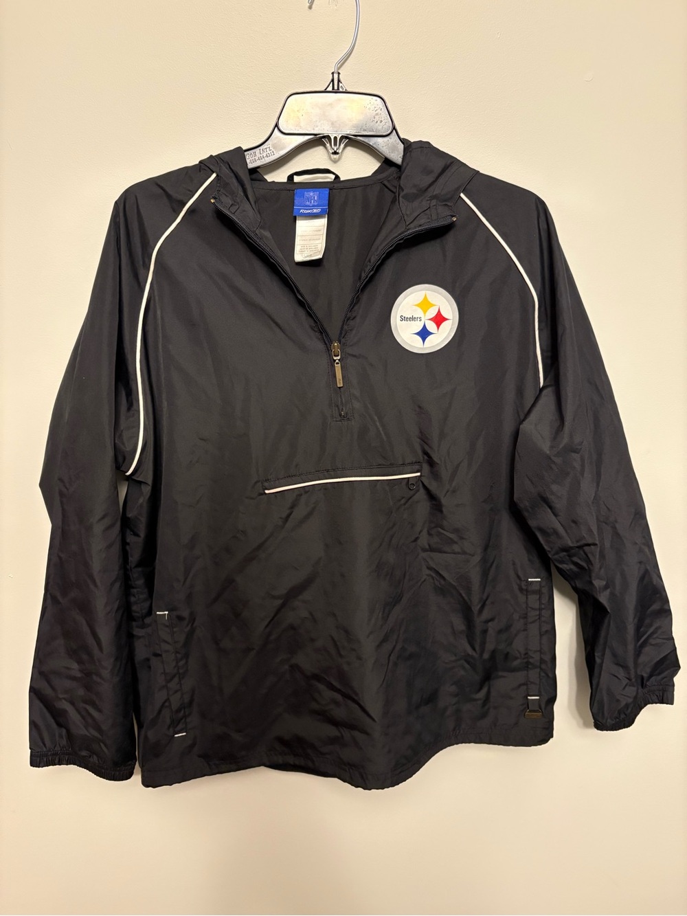Reebok NFL Pittsburgh Steelers Windbreaker Jacket Large